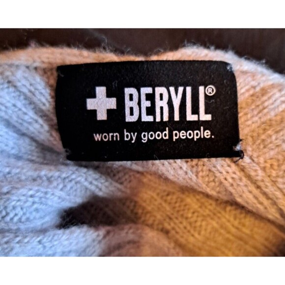 BERYLL Dramatic Asymmetrical Poncho Ribbed Gray 100% Cashmere Sweater - 346 - Picture 5 of 12